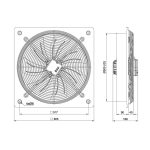 هواکش صنعتی 50سانت 270 وات ایلکا فلزی مدل VIK-50A4S-L - Image 2