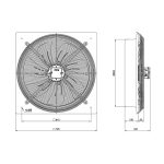 هواکش صنعتی 60سانت 630 وات ایلکا فلزی مدل VIK-60G4T - Image 2