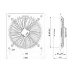 هواکش صنعتی 40 سانت 90 وات ایلکا فلزی مدل VIK-40A6S - Image 2